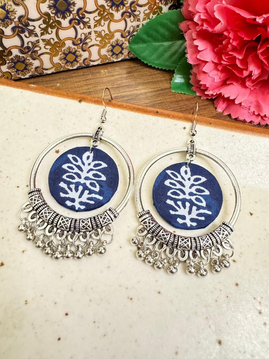 Indigo Chandbali earrings