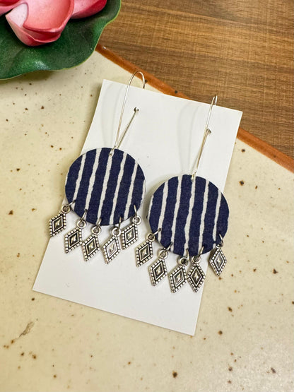 Blue stripe charm hangings