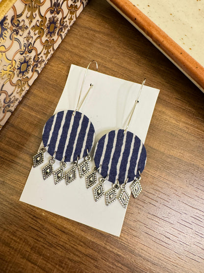 Blue stripe charm hangings