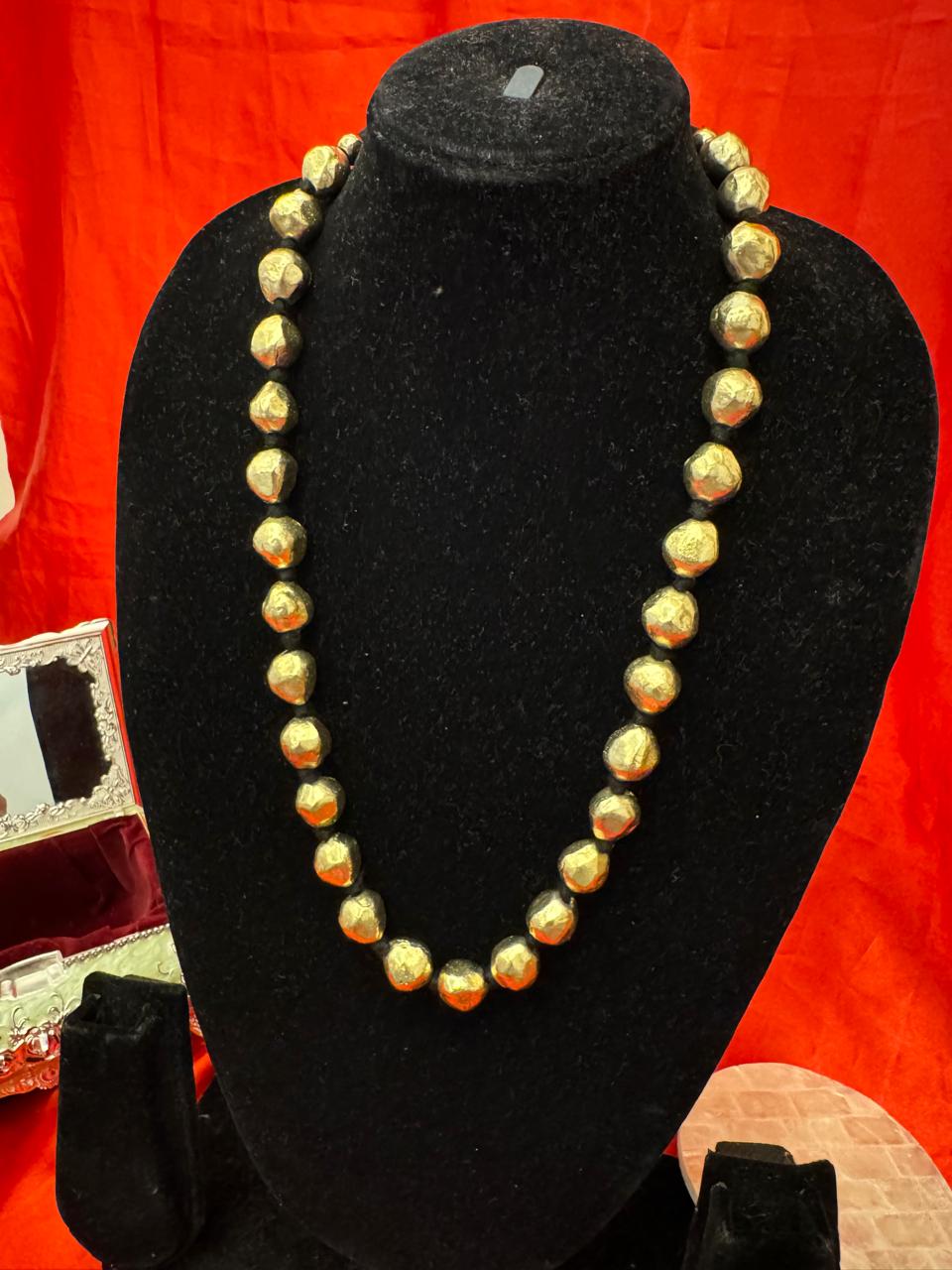 Golden Elegance Mala Necklace - Adjustable Length