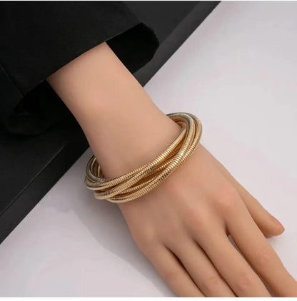 Golden coil bangles